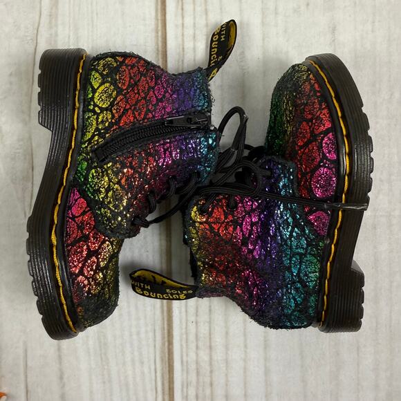 dr. marten 1460 pascal metallic rainbow boots 6C - Picture 5 of 7